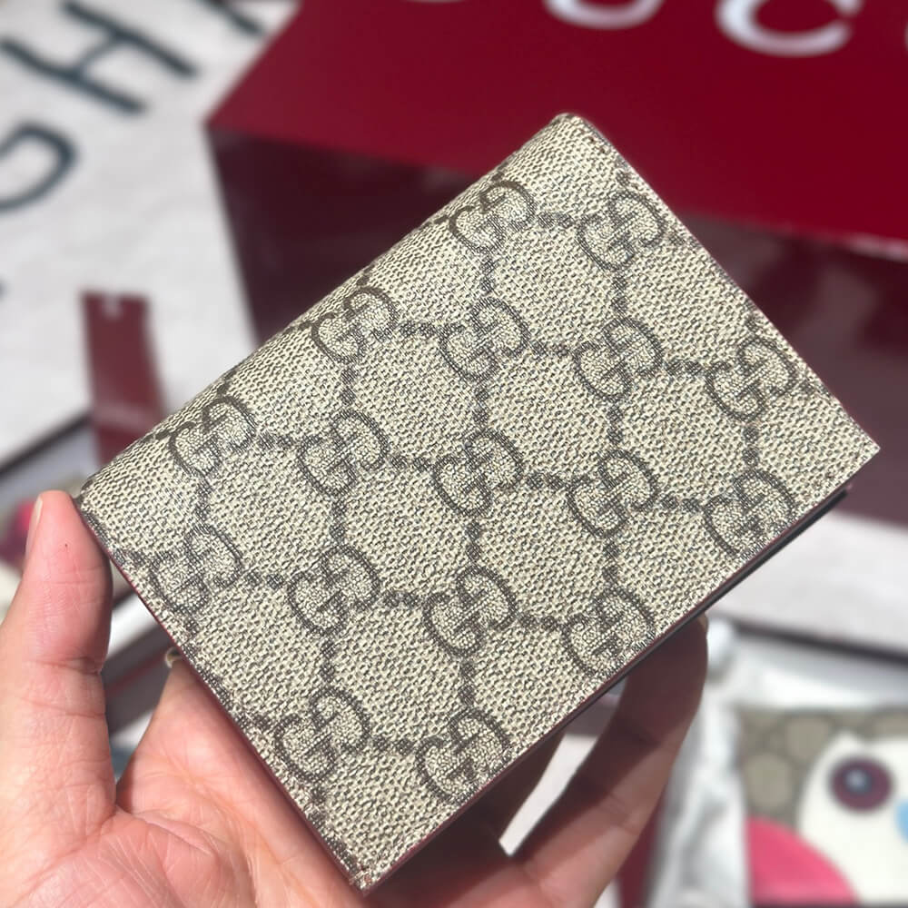 GG mini wallet with dog detail