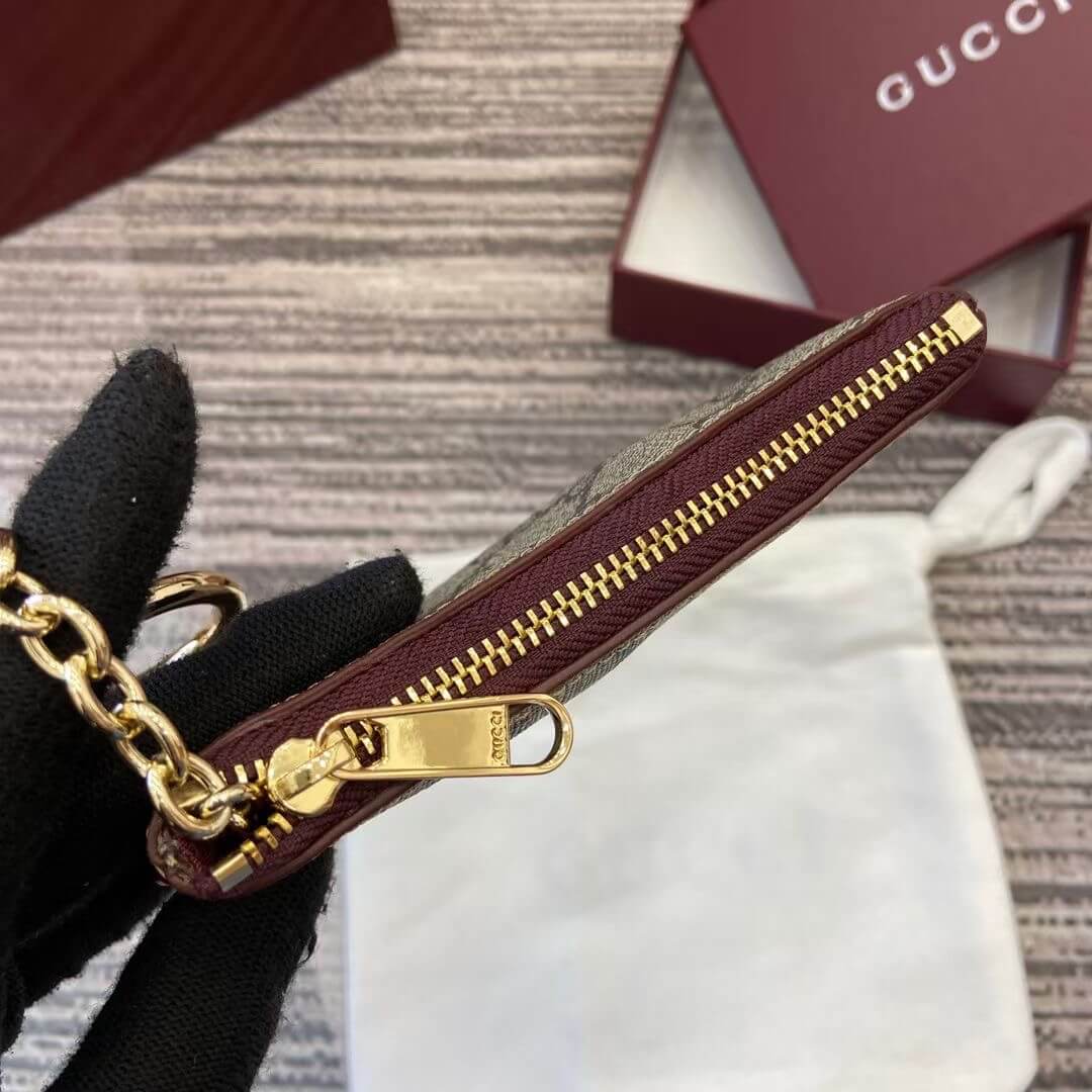 GG key case with dog detail