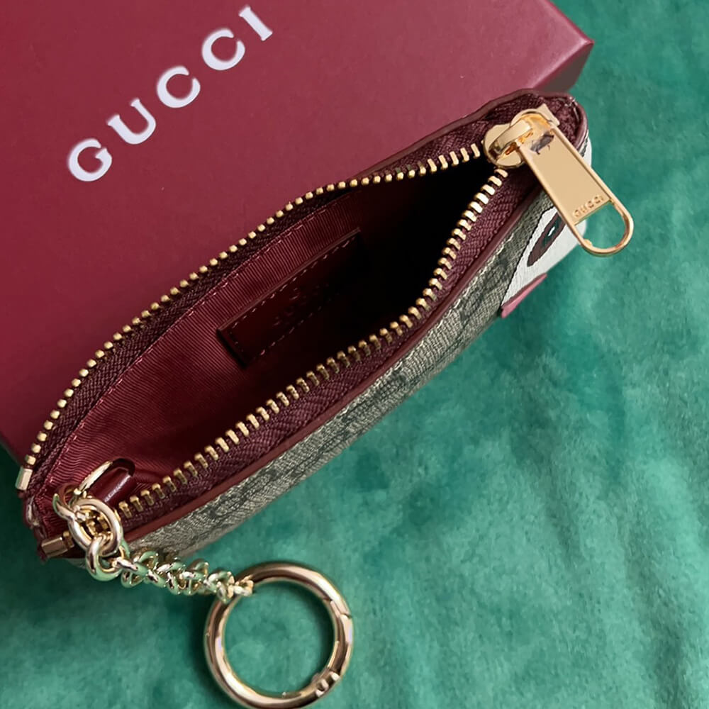GG key case with owl detail