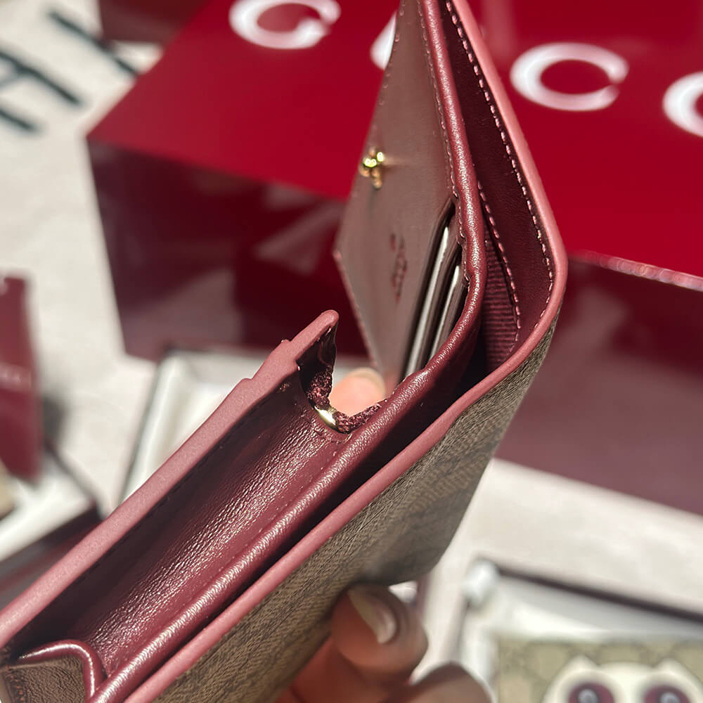 GG mini wallet with dog detail