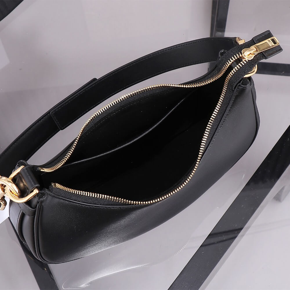 CAMILLE Medium Ava Shoulder Bag in Smooth Calfskin