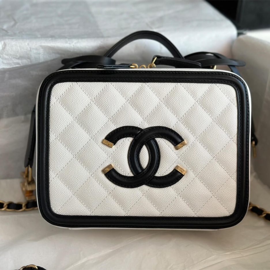 Ch**el Medium Filigree Makeup Case