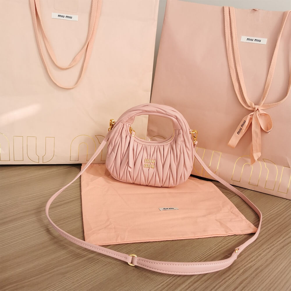 Mini Wander matelasse nappa leather hobo bag(high-end grade)
