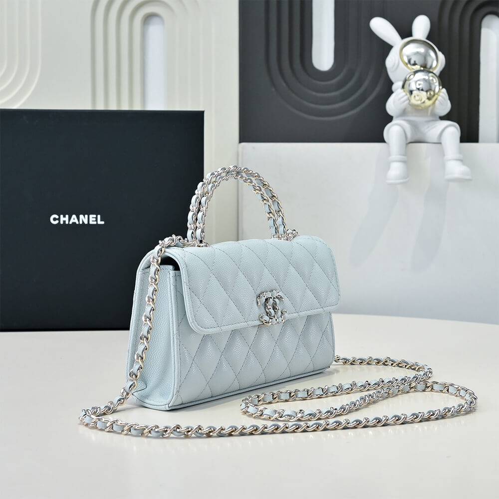Ch**el Flap Phone Holder with Chain(HIGH-END GRADE)