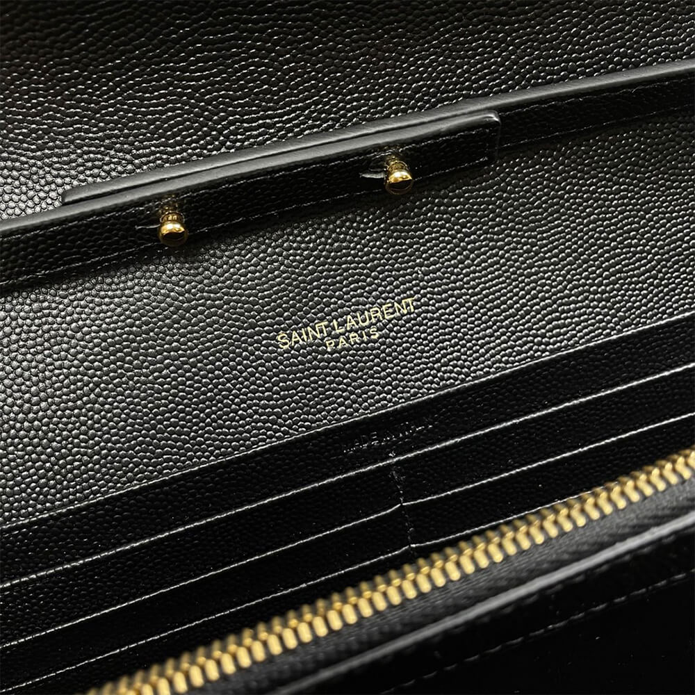 Y51 classic cassandre chain wallet in grain de poudre leather
