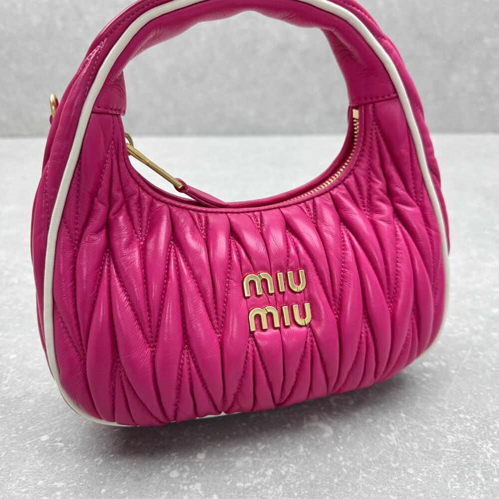 M1um1u Wander matelassé nappa leather bag(HIGH-END GRADE)