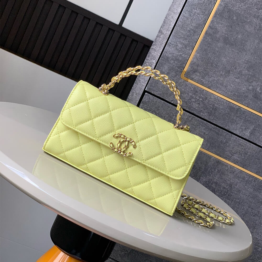 Ch**el Large Flap Bag With Top Handle(high-end grade)