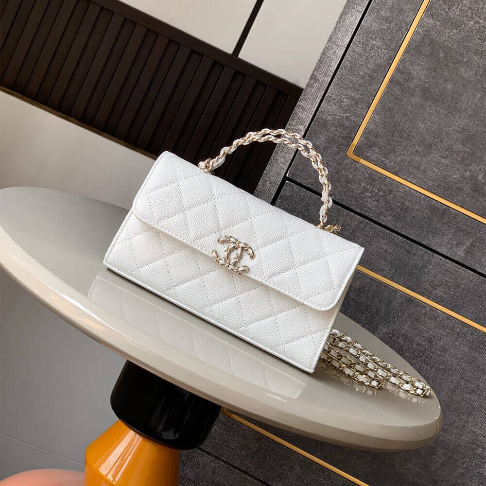 Ch**el Large Flap Bag With Top Handle(high-end grade)