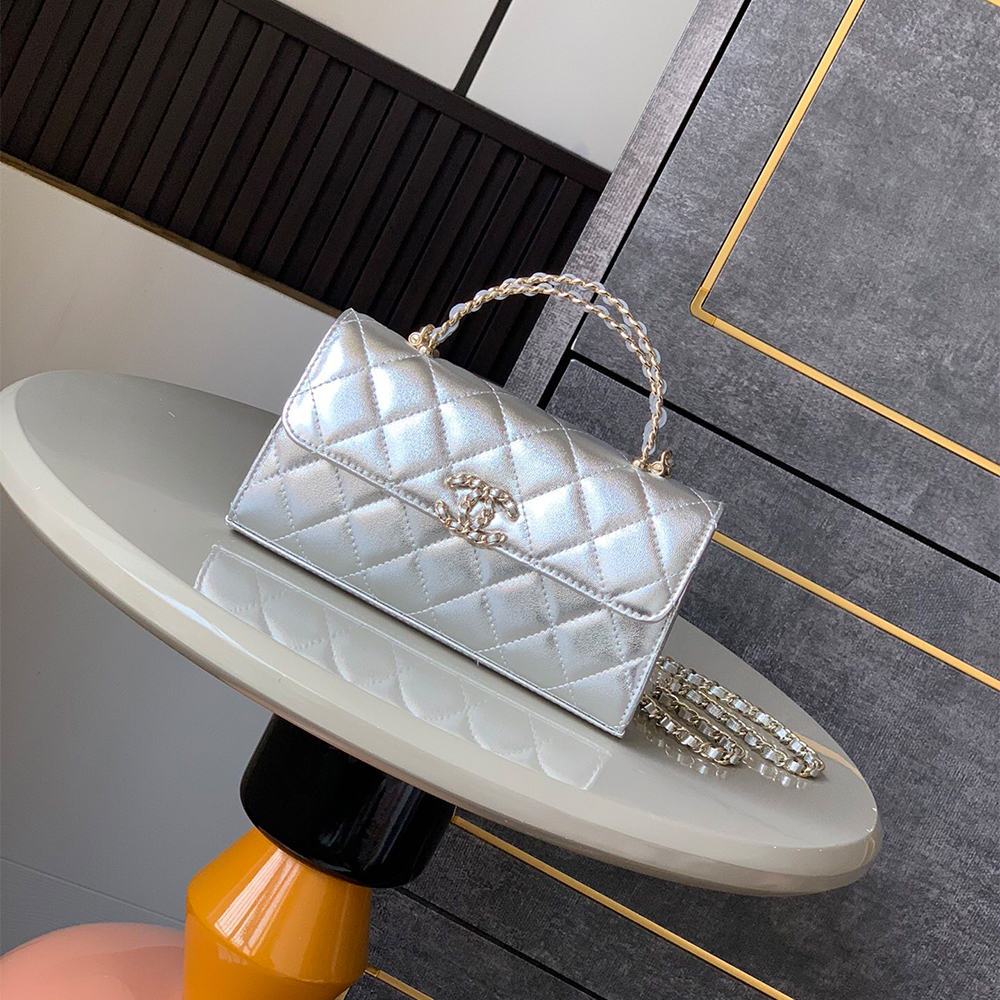 Ch**el Large Flap Bag With Top Handle(high-end grade)