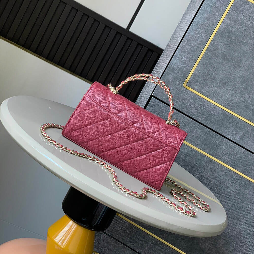 Ch**el Large Flap Bag With Top Handle(high-end grade)
