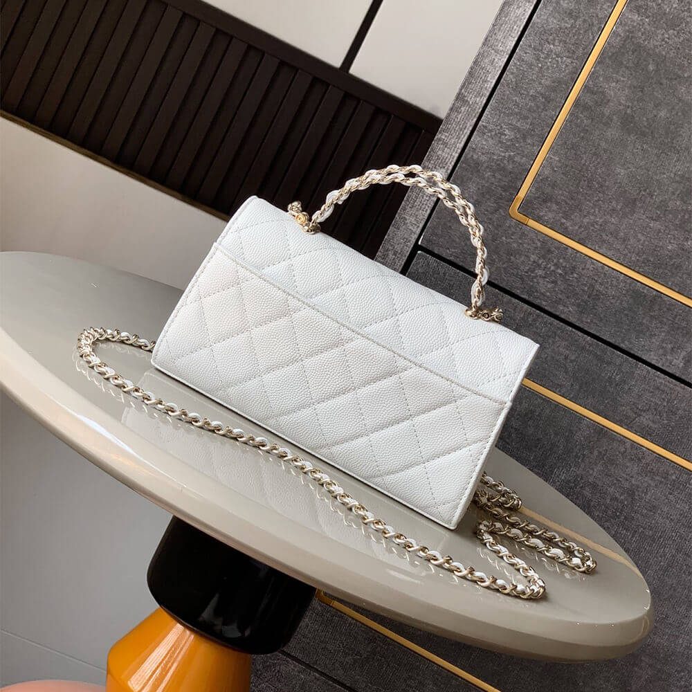 Ch**el Large Flap Bag With Top Handle(high-end grade)