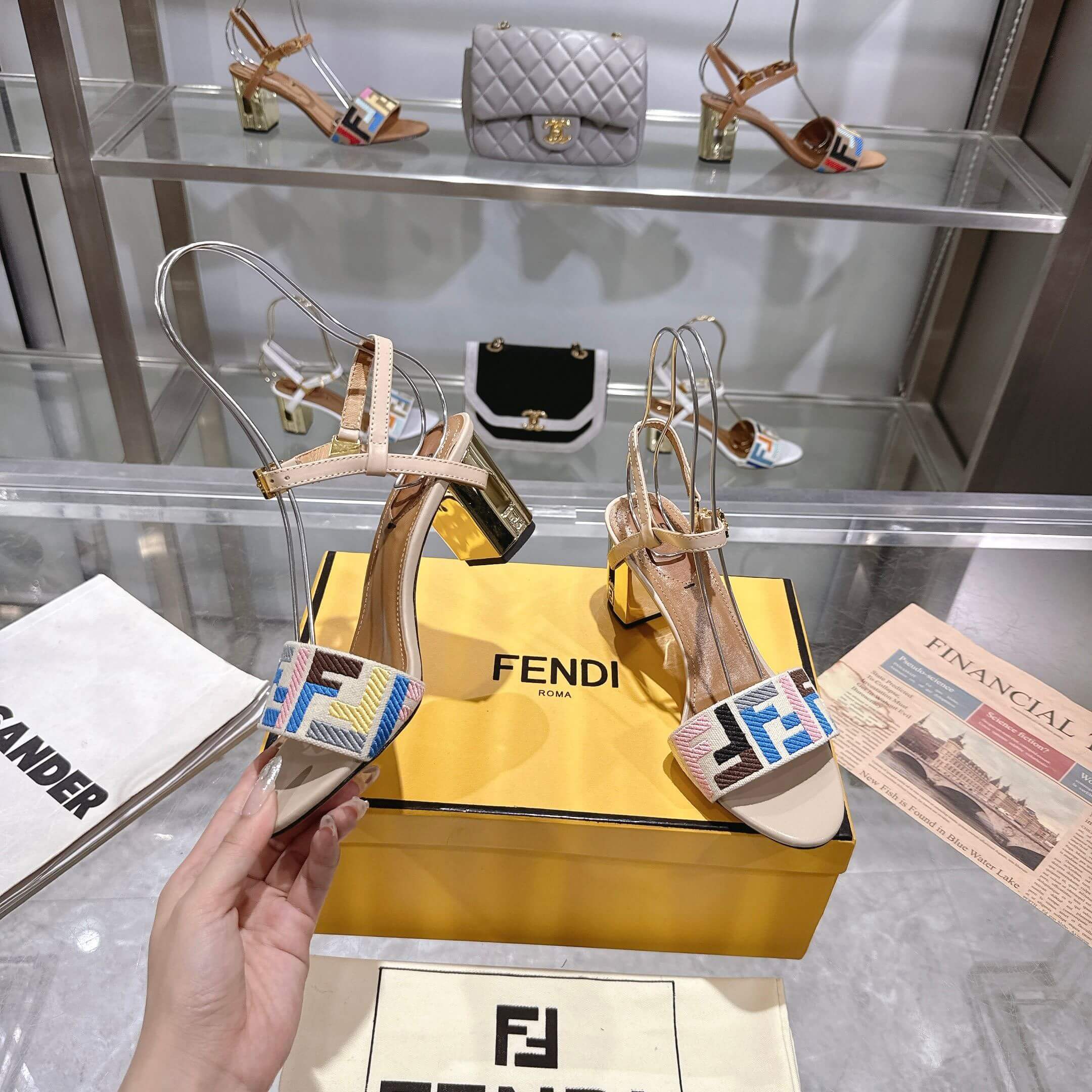 F**di FF high-heeled sandals