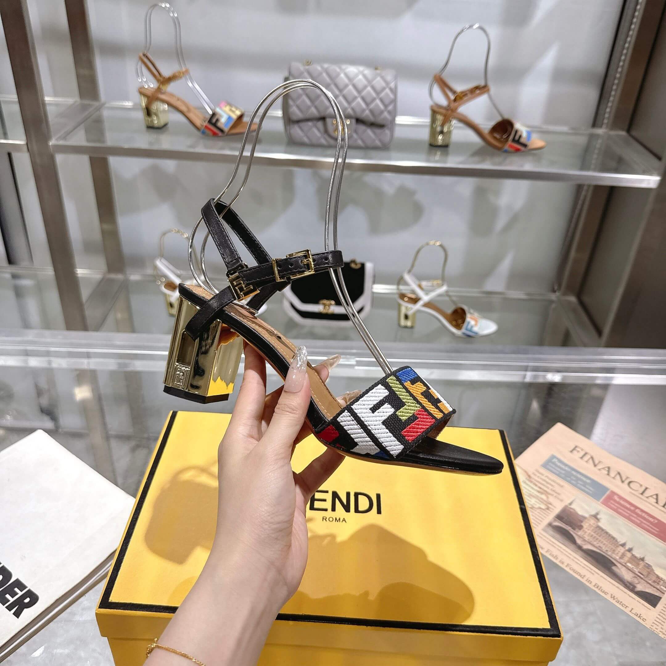 F**di FF high-heeled sandals