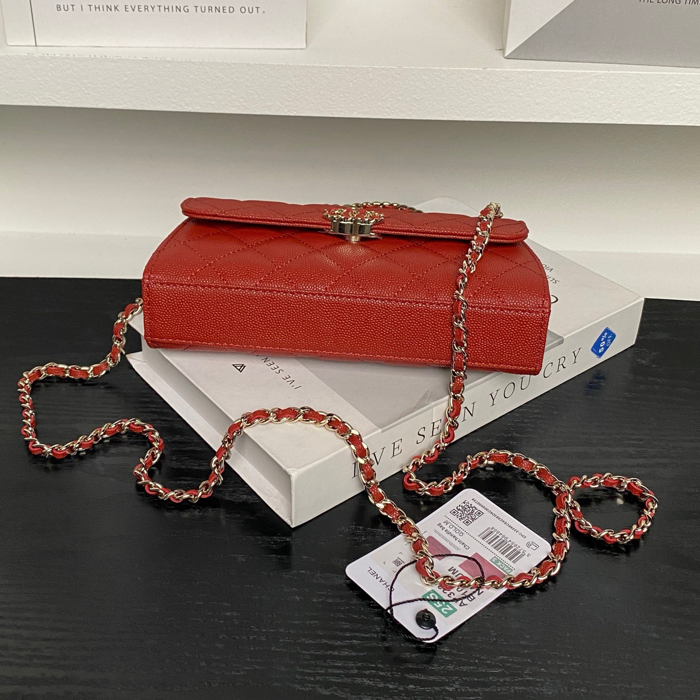 Ch**el Large Flap Bag With Top Handle(high-end grade)