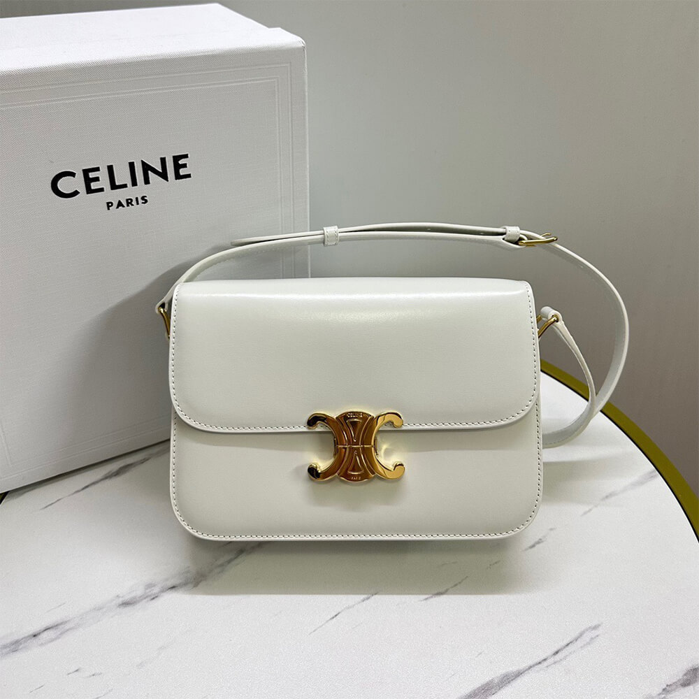 Ce1i*e CLASSIQUE TRIOMPHE BAG in shiny calfskin(HIGH-END GRADE)