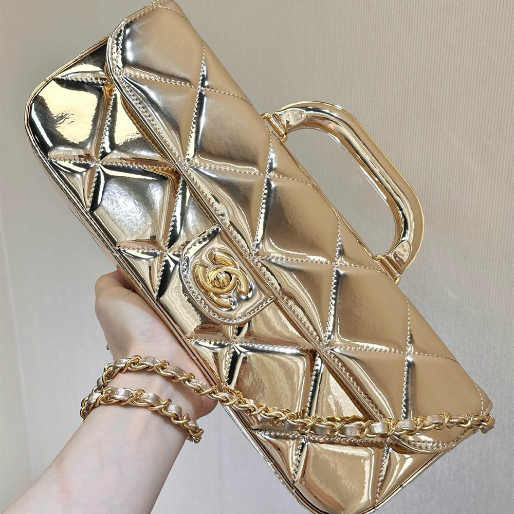 Ch**el Large Flap Bag With Top Handle(high-end grade)