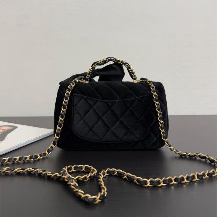 Ch**el MINI FLAP BAG WITH TOP HANDLE(HIGH-END GRADE)