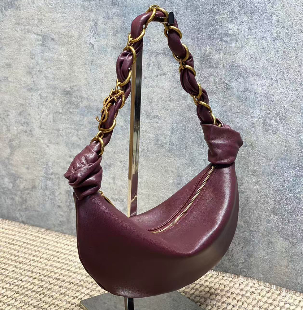Y51 AMALIA Mini Lambskin Hobo Handbag(HIGH-END GRADE)