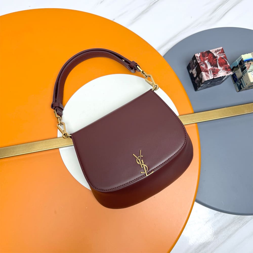 Y51 Mini VOLTAIRE TOP HANDLE bag in BOX Sa1nt Lau*nt(HIGH-END GRADE)