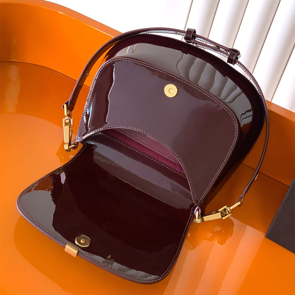 Y51 Mini VOLTAIRE TOP HANDLE bag in patent leather(HIGH-END GRADE)
