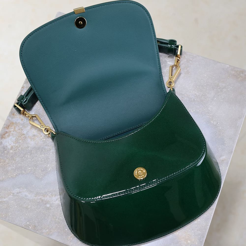 Y51 Mini VOLTAIRE TOP HANDLE bag in patent leather(HIGH-END GRADE)