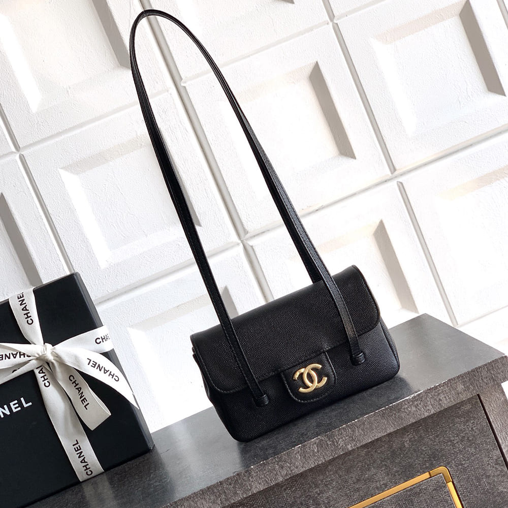 Ch**el Clutch with Leather Strap(HIGH-END GRADE)
