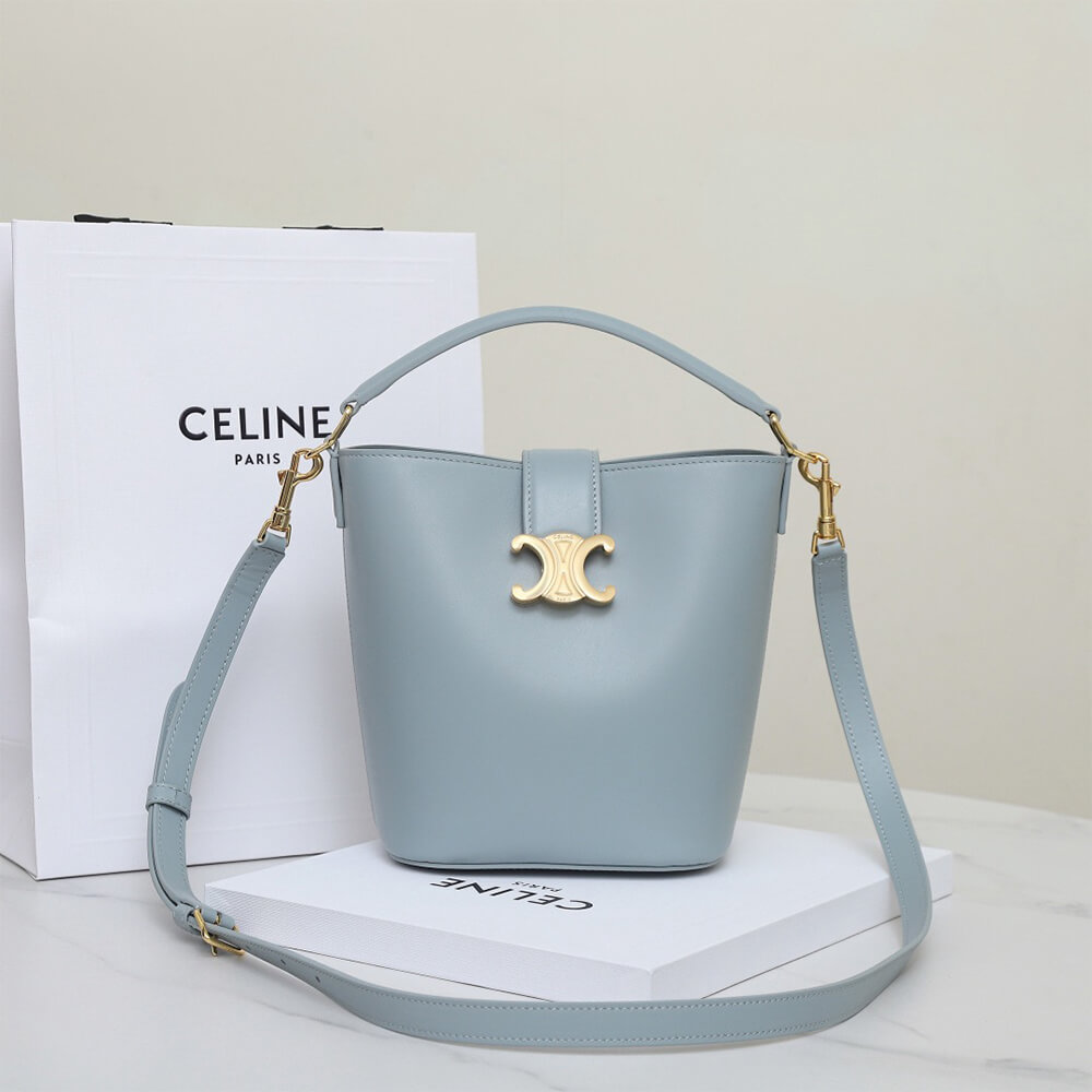 Ce1i*e SMALL BUCKET L0visE IN SMOOTH CALFSKIN(HIGH-END GRADE)