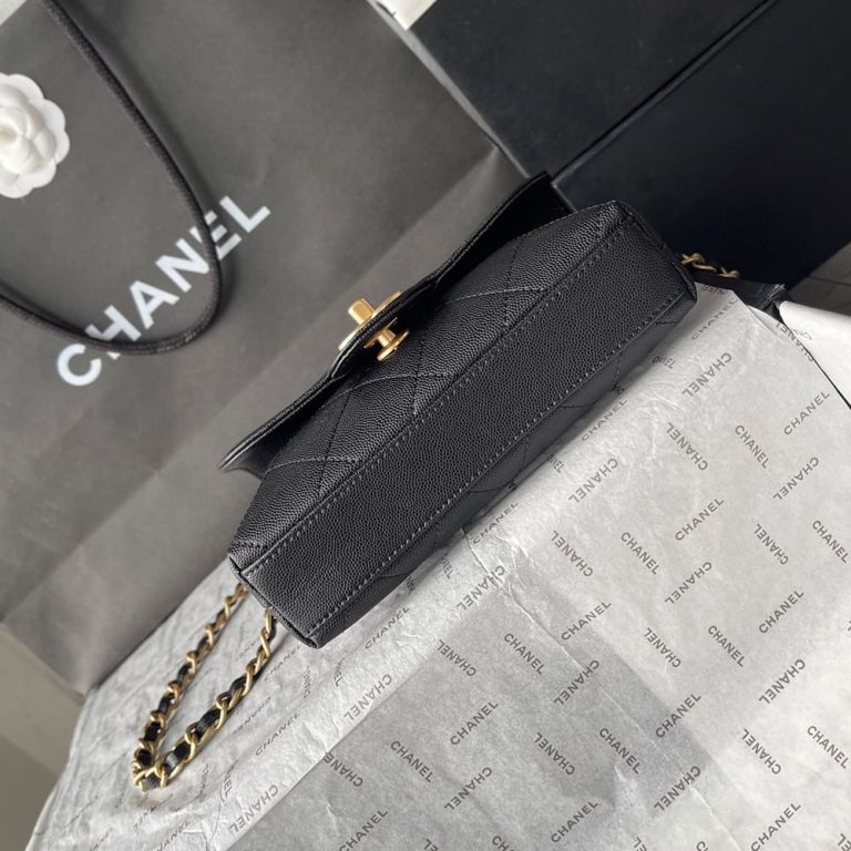 Ch**el Mini Flap with top handle(HIGH-END GRADE)